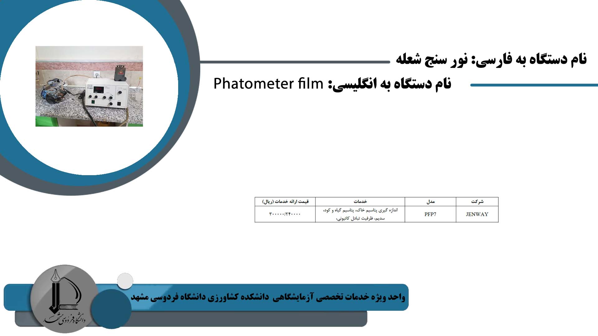 Phatometer film